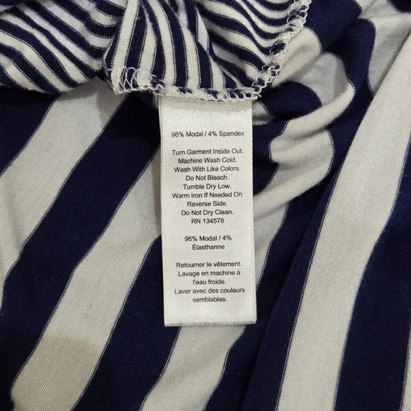 Vineyard Vines Nautical Navy and White Striped Long Sleeve Tee Womens Large - Picture 5 of 8